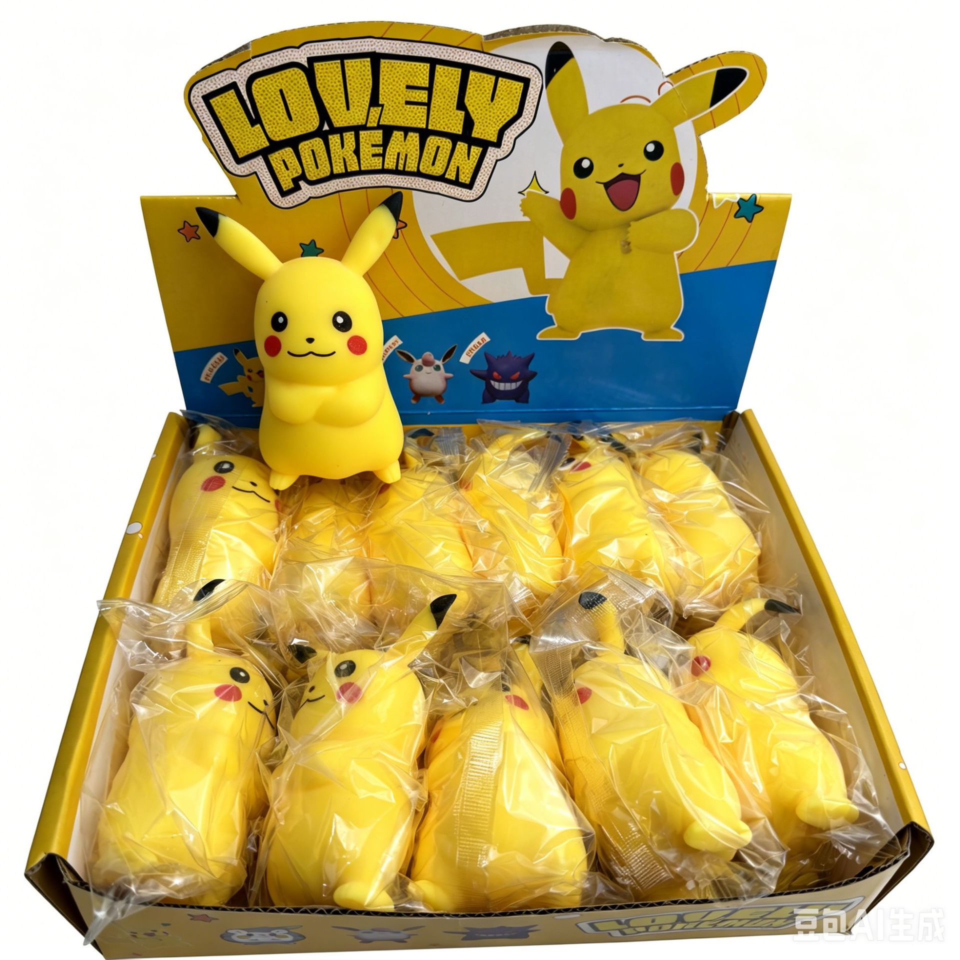 Vinyl Figure Blank - 12pcs/Full Case Mainan Squishy Pikachu Isi